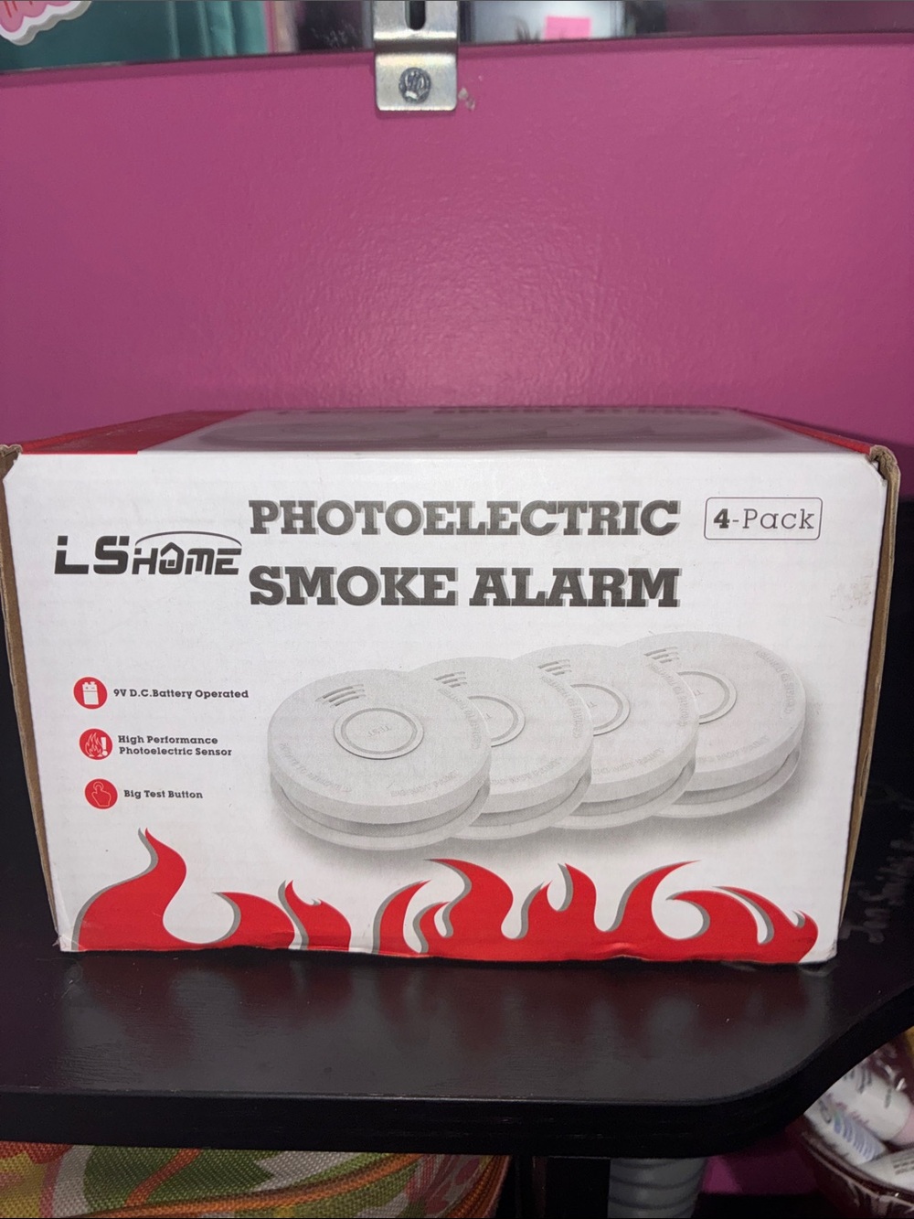 NWT LSHome Photoelectric Smoke Alarm 4-Pack - White